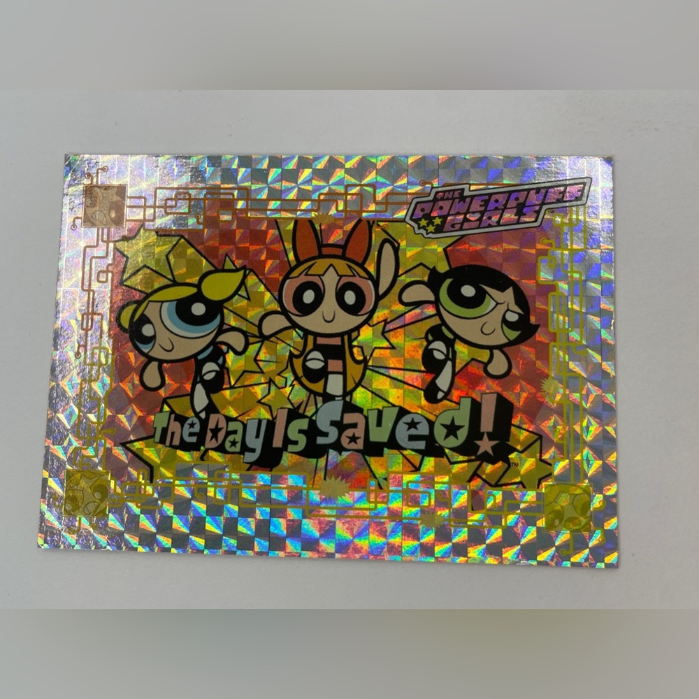 2000 Powerpuff Girls PR12 Checklist Silver Foil Card Artbox Cartoon Network Card